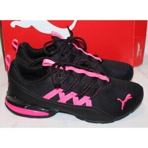PUMA Women's  Size 9.5 Riaze Prowl Rainbow Sneakers Black Pink Soft Shoes NIB